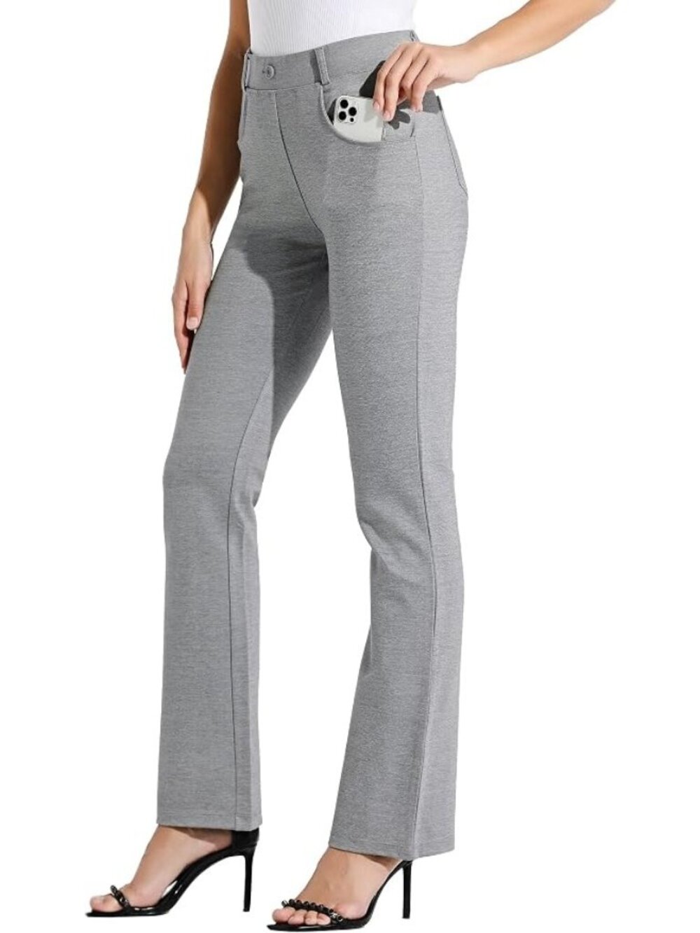 WILLIT Bootcut Yoga Dress Pants Large Petite 28" Slacks Stretch Office Casual